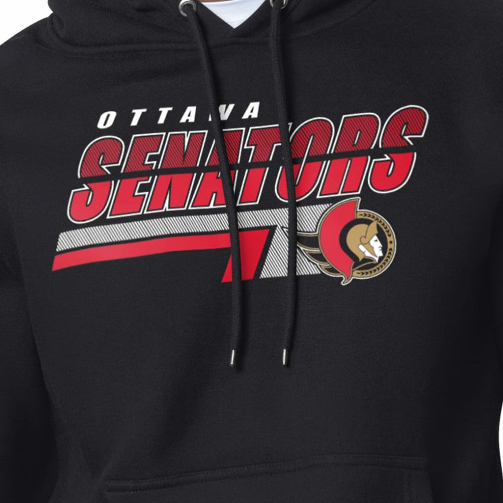 Ottawa Senators Starter Logo Push Fleece Hoodie - Black | NHL online