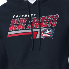 Columbus Blue Jackets Starter Logo Push Fleece Hoodie - Navy | NHL Clearance