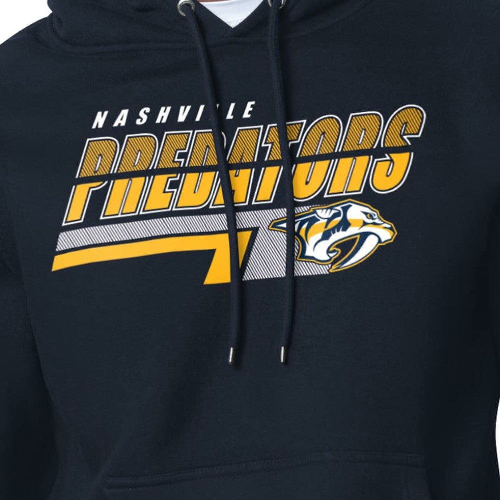 Nashville Predators Starter Logo Push Fleece Hoodie - Navy | NHL on sale