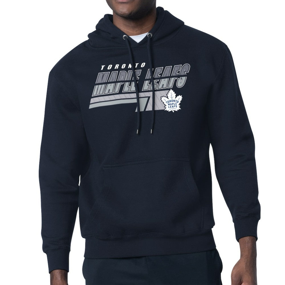 Toronto Maple Leafs Starter Logo Push Fleece Hoodie - Blue | NHL Clearance