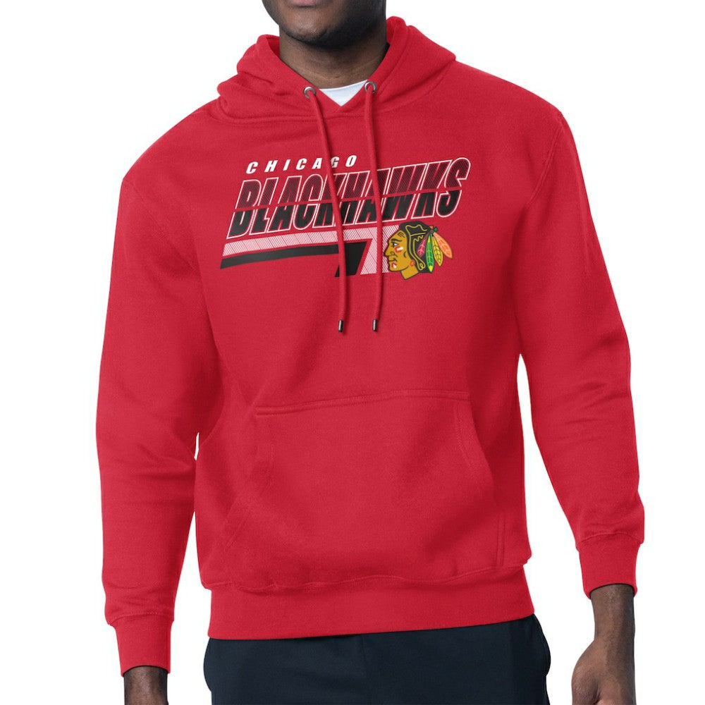 Chicago Blackhawks Starter Logo Push Fleece Hoodie - Red | NHL online