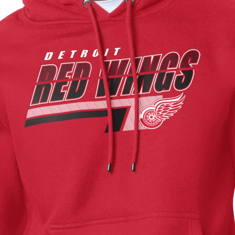 Detroit Red Wings Starter Logo Push Fleece Hoodie - Red | NHL Lifestyle