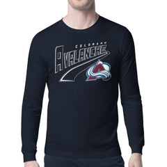 Colorado Avalanche Starter Modern Tailsweep Long Sleeve T-Shirt - Navy | NHL Lifestyle