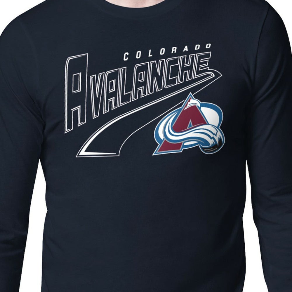 Colorado Avalanche Starter Modern Tailsweep Long Sleeve T-Shirt - Navy | NHL Lifestyle