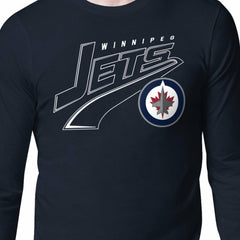 Winnipeg Jets Starter Modern Tailsweep Long Sleeve T-Shirt - Navy | NHL near me