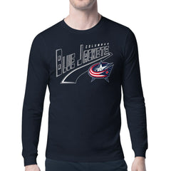 Columbus Blue Jackets Starter Modern Tailsweep Long Sleeve T-Shirt - Navy | NHL Lifestyle