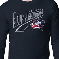 Columbus Blue Jackets Starter Modern Tailsweep Long Sleeve T-Shirt - Navy | NHL Lifestyle