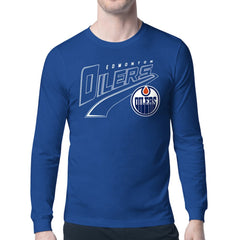 Edmonton Oilers Starter Modern Tailsweep Long Sleeve T-Shirt - Royal | NHL Clearance