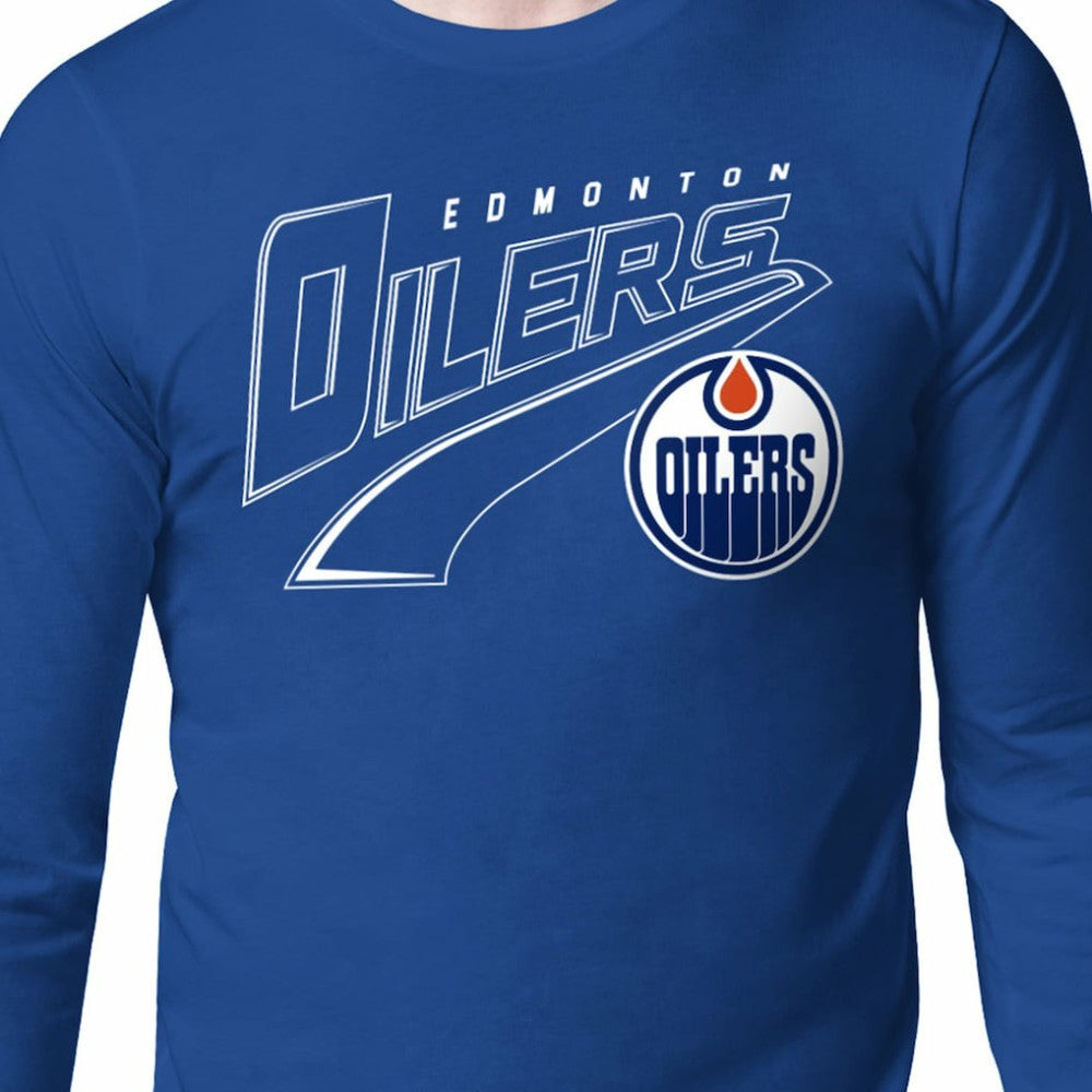 Edmonton Oilers Starter Modern Tailsweep Long Sleeve T-Shirt - Royal | NHL Clearance