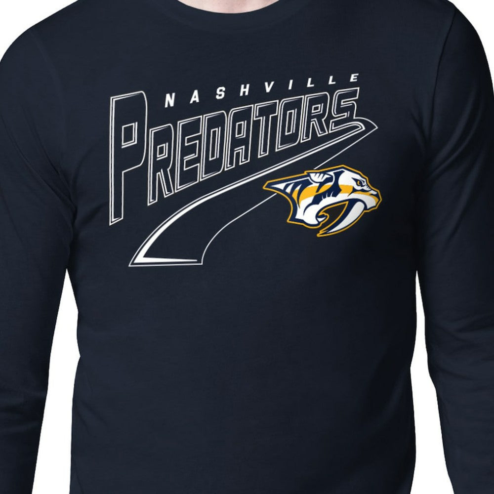 Nashville Predators Starter Modern Tailsweep Long Sleeve T-Shirt - Navy | NHL on sale
