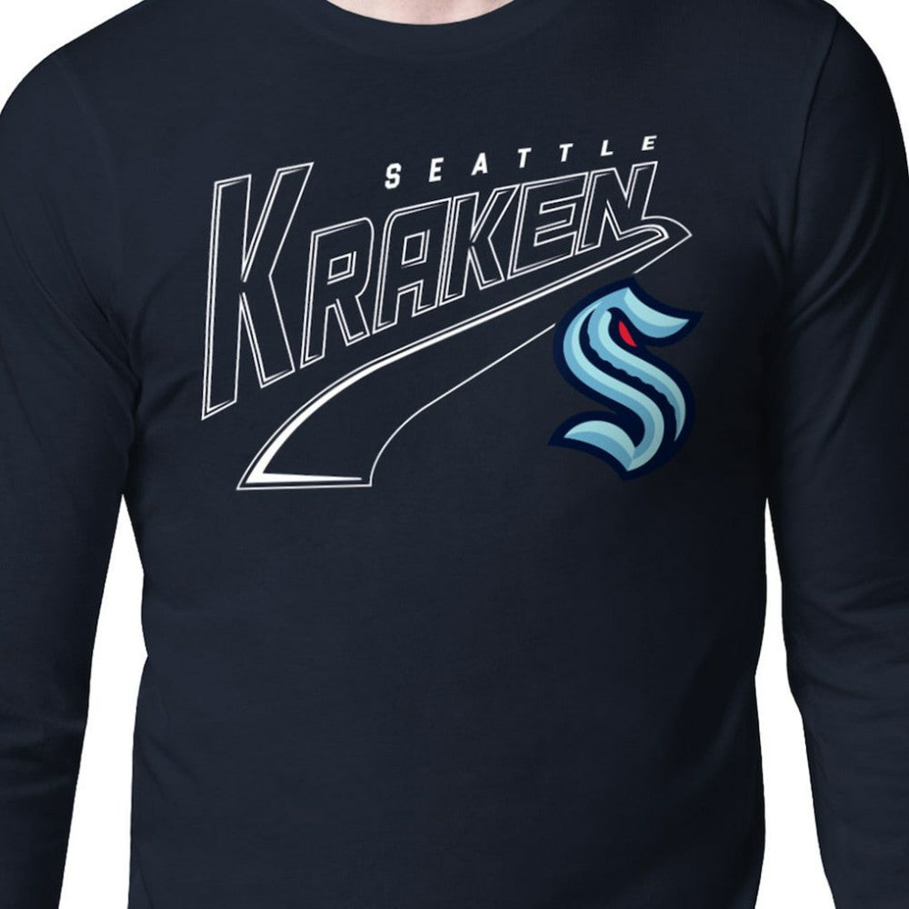 Seattle Kraken Starter Modern Tailsweep Long Sleeve T-Shirt - Deep Sea Blue | NHL near me