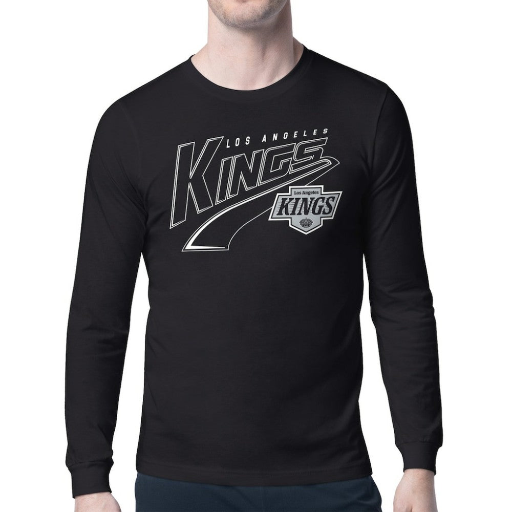 Los Angeles Kings Starter Modern Tailsweep Long Sleeve T-Shirt - Black | NHL Lifestyle