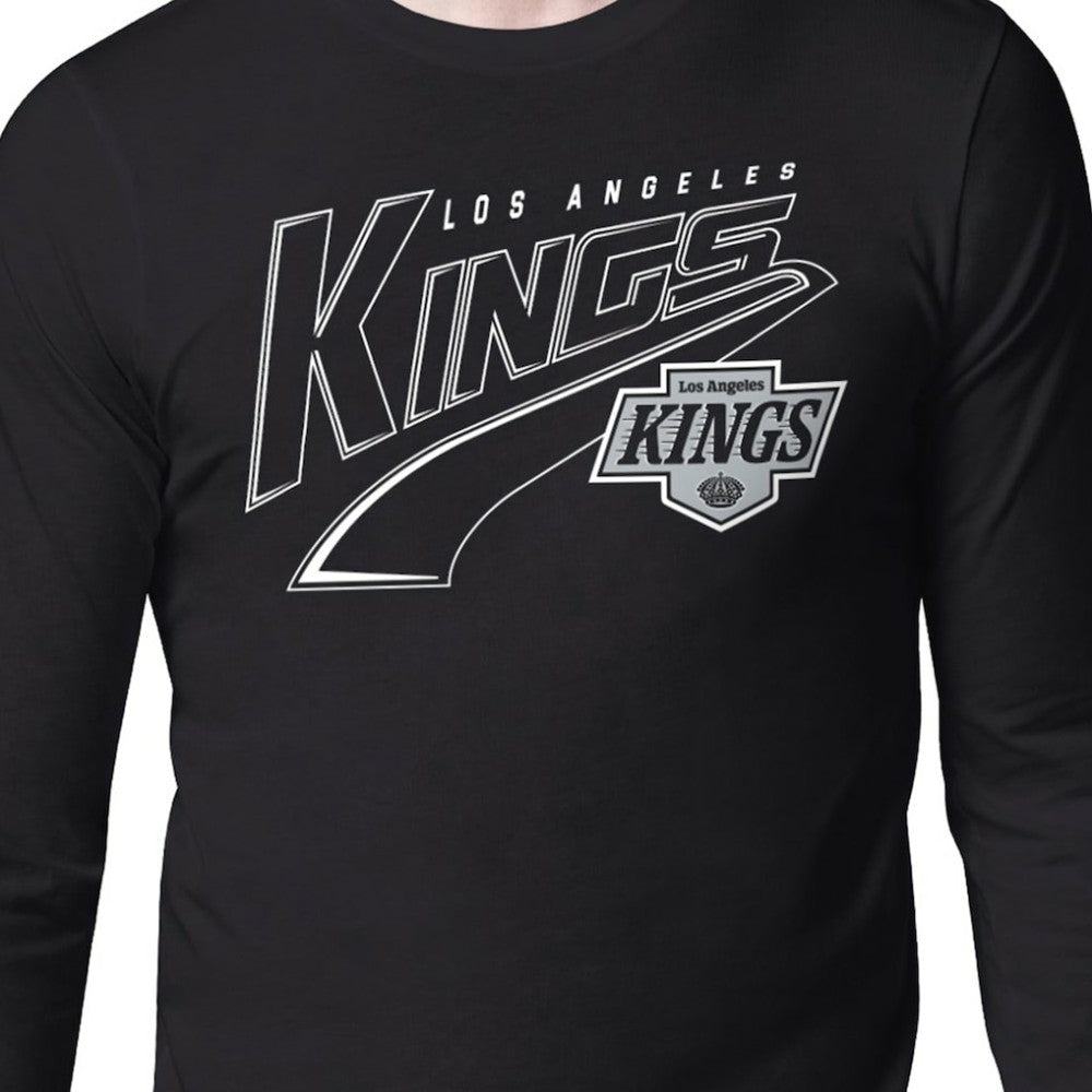 Los Angeles Kings Starter Modern Tailsweep Long Sleeve T-Shirt - Black | NHL Lifestyle