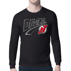 New Jersey Devils Starter Modern Tailsweep Long Sleeve T-Shirt - Black | NHL online
