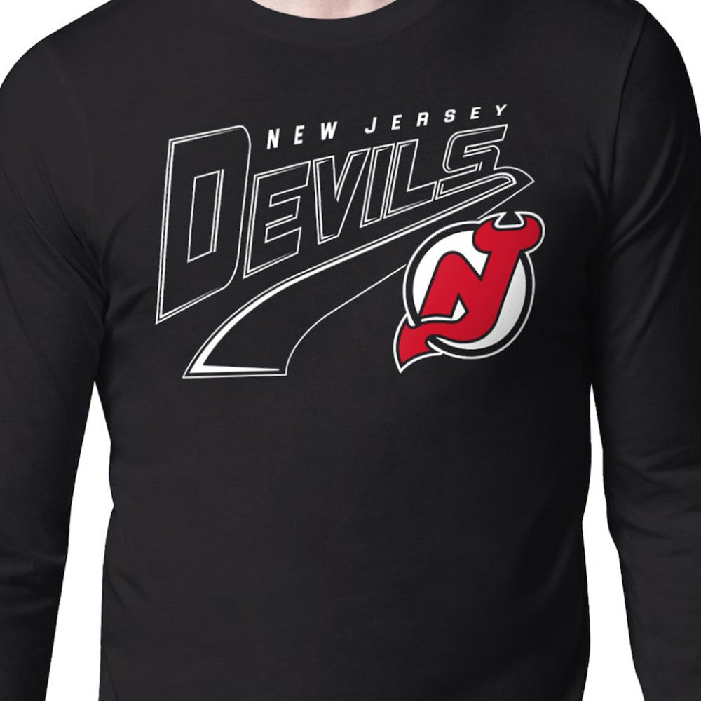 New Jersey Devils Starter Modern Tailsweep Long Sleeve T-Shirt - Black | NHL online