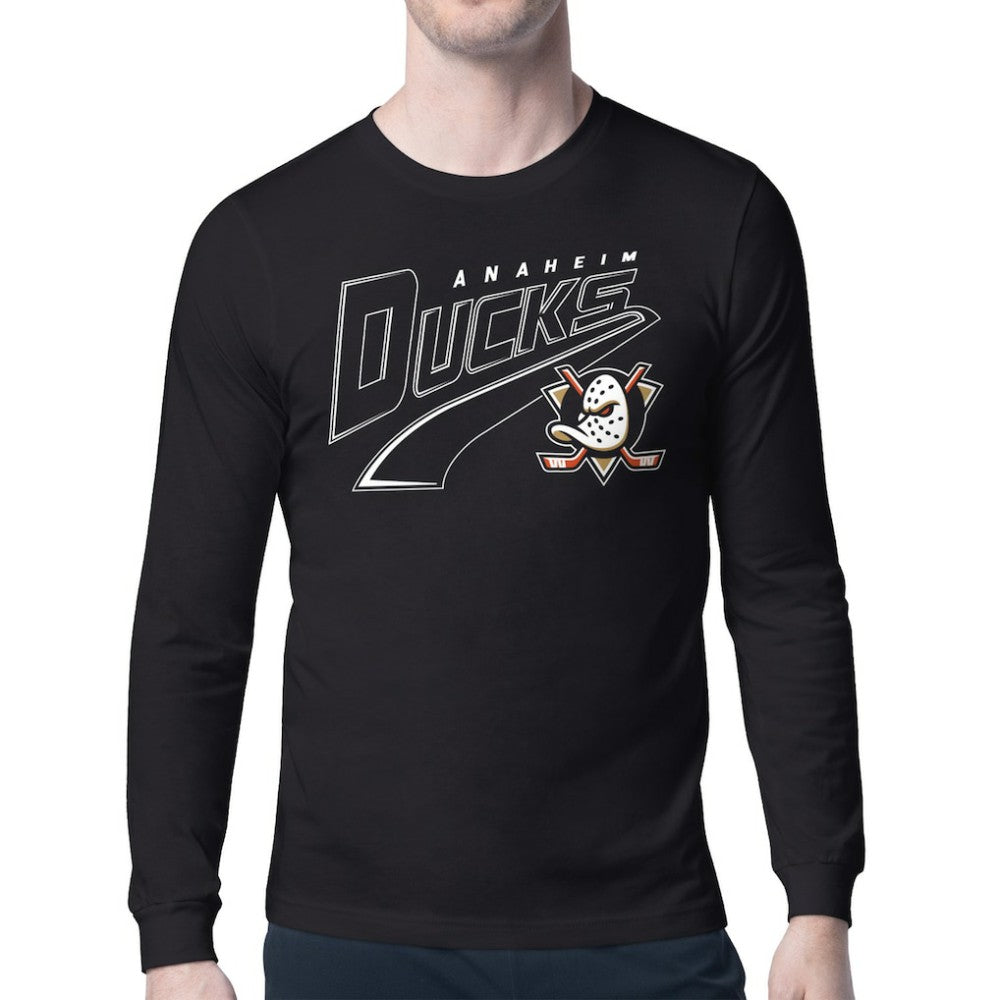 Anaheim Ducks Starter Modern Tailsweep Long Sleeve T-Shirt - Black | NHL sale