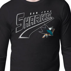 San Jose Sharks Starter Modern Tailsweep Long Sleeve T-Shirt - Black | NHL on sale