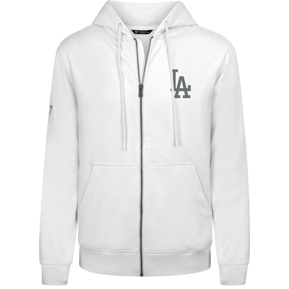Los Angeles Dodgers Levelwear Podium Chenille Logo Full-Zip Hoodie Online