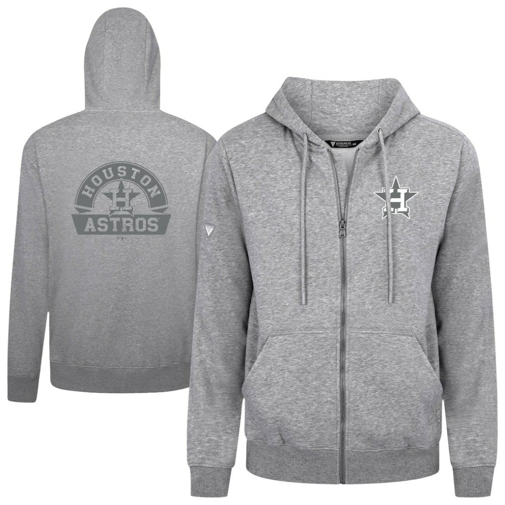 Houston Astros Levelwear Podium Chenille Logo Full-Zip Hoodie Outlet