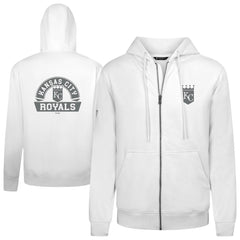 Kansas City Royals Levelwear Podium Chenille Logo Full-Zip Hoodie Outlet