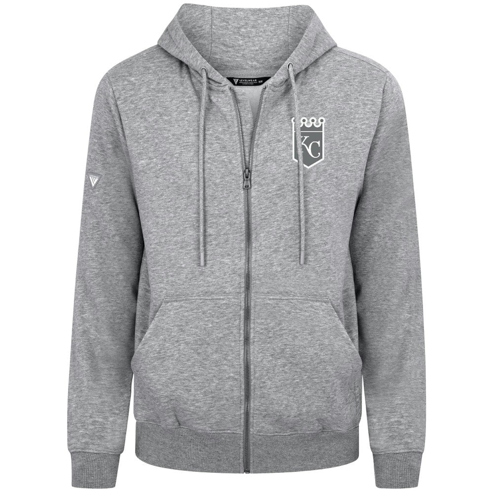 Kansas City Royals Levelwear Podium Chenille Logo Full-Zip Hoodie Outlet