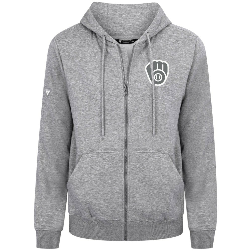 Milwaukee Brewers Levelwear Podium Banner Arch Full-Zip Hoodie Sale