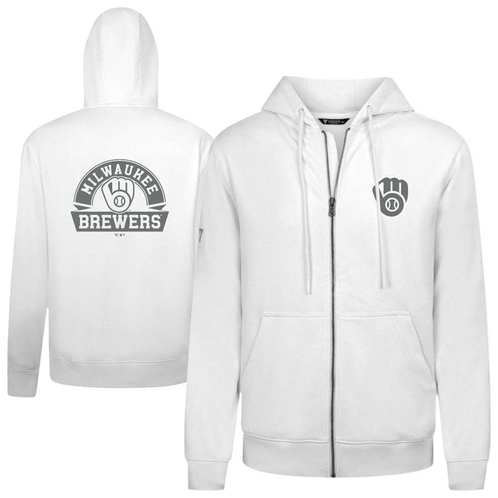 Milwaukee Brewers Levelwear Podium Banner Arch Full-Zip Hoodie Online