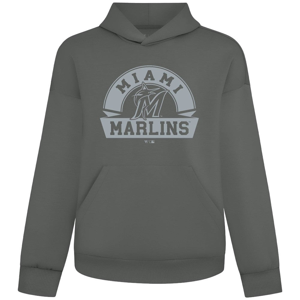 Miami Marlins Levelwear Luxe Signature Banner Arch Tri-Blend Hoodie for sale