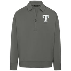 Texas Rangers Levelwear Luxe Signature Quarter-Zip Chenille Logo Tri-Blend Sweatshirt Online