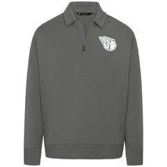 Cleveland Guardians Levelwear Luxe Signature Quarter-Zip Chenille Logo Tri-Blend Sweatshirt for sale