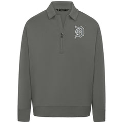 Detroit Tigers Levelwear Luxe Signature Quarter-Zip Chenille Logo Tri-Blend Sweatshirt Outlet