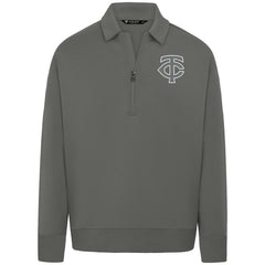 Minnesota Twins Levelwear Luxe Signature Quarter-Zip Chenille Logo Tri-Blend Sweatshirt Discount