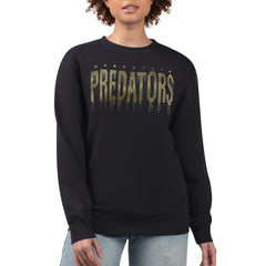 Nashville Predators G-III 4Her by Carl Banks Women's Metallic Drop Printed Fleece Sweatshirt - Black | NHL near me