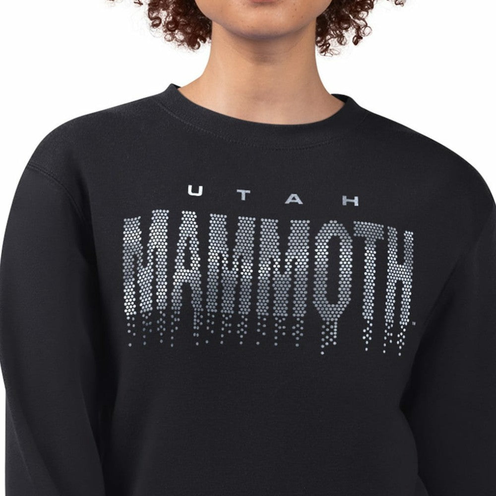 Utah Mammoth G-III 4Her by Carl Banks Women's Metallic Drop Printed Fleece Sweatshirt - Black | NHL sale