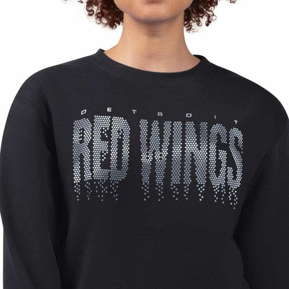 Detroit Red Wings G-III 4Her by Carl Banks Women's Metallic Drop Printed Fleece Sweatshirt - Black | NHL near me