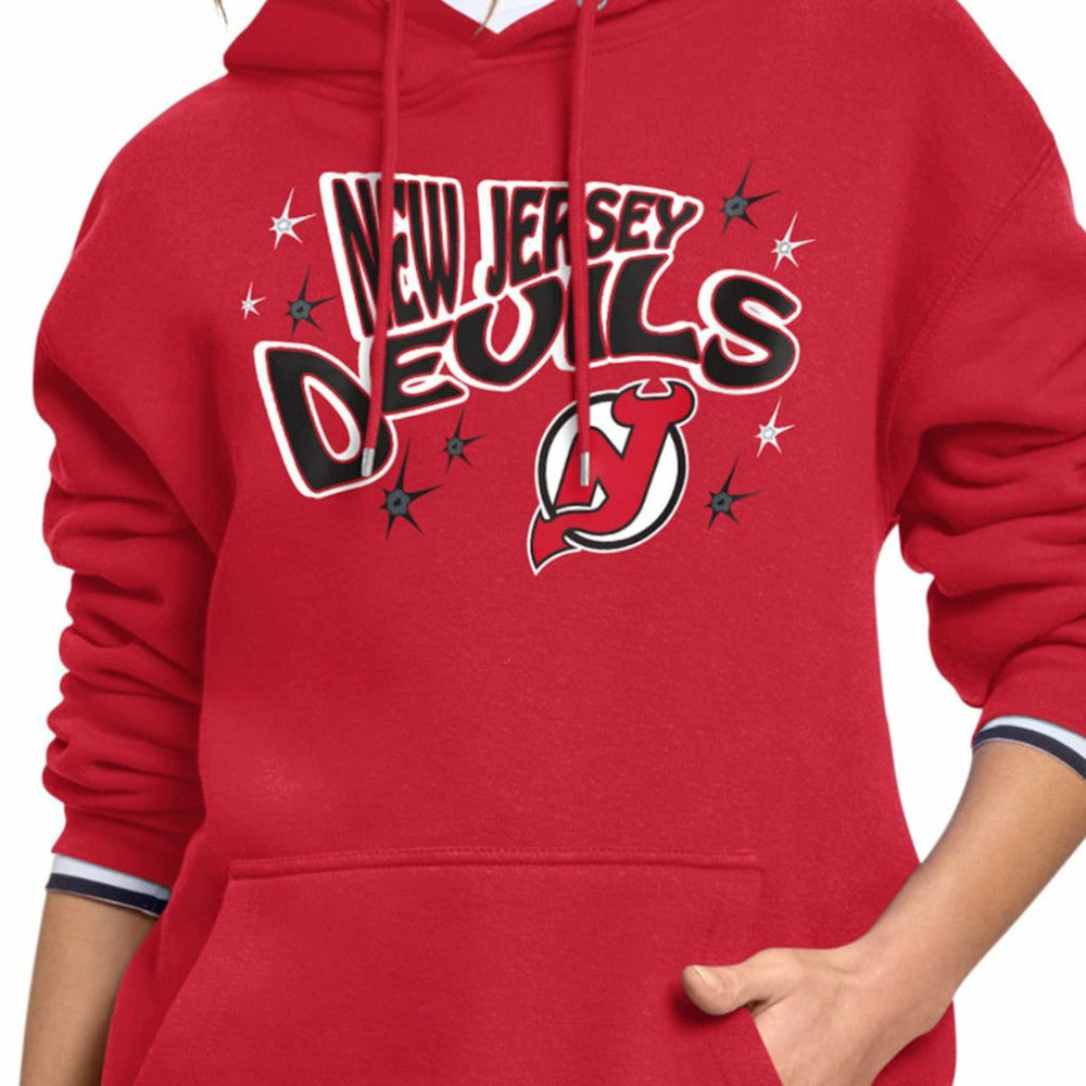 New Jersey Devils Starter Women's Fireworks Fleece Hoodie - Red | NHL sale