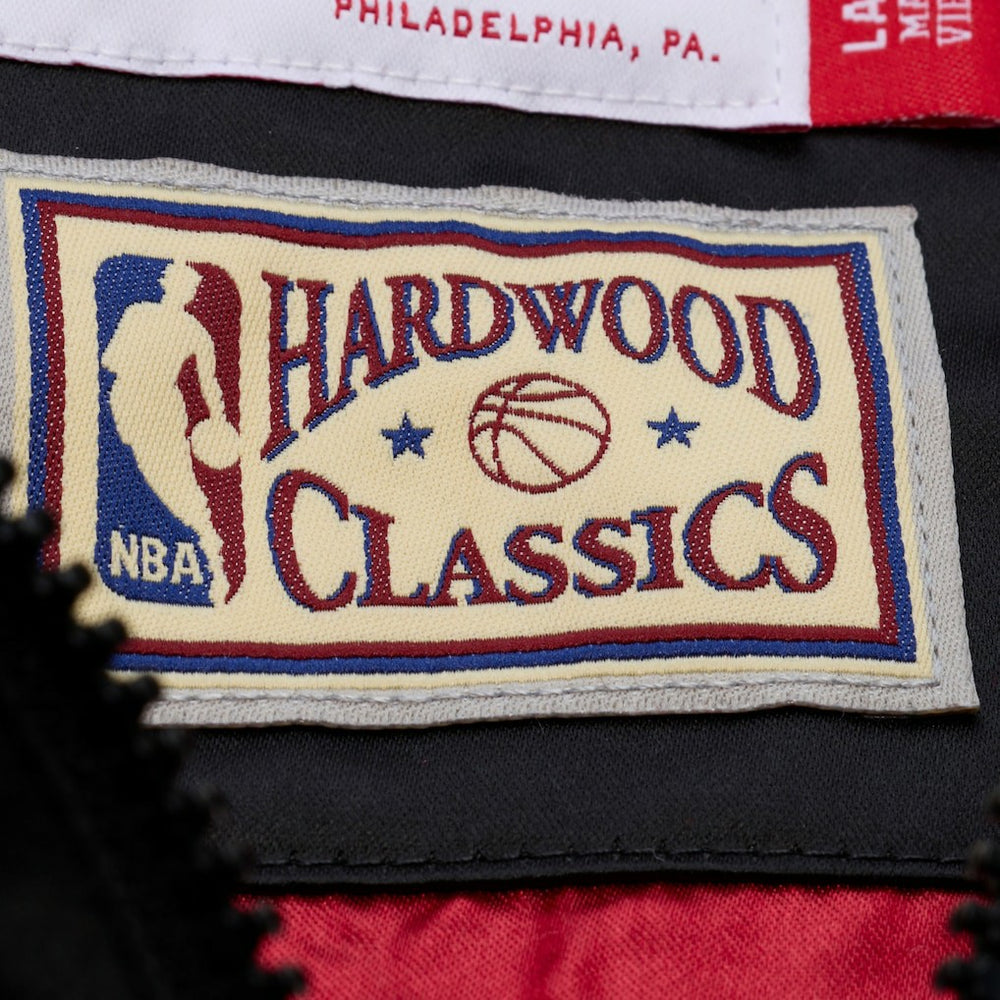 Mitchell & Ness Cleveland Cavaliers Hardwood Classics Nights Walk the Tunnel Satin Bomber Full-Snap Hooded Jacket Black