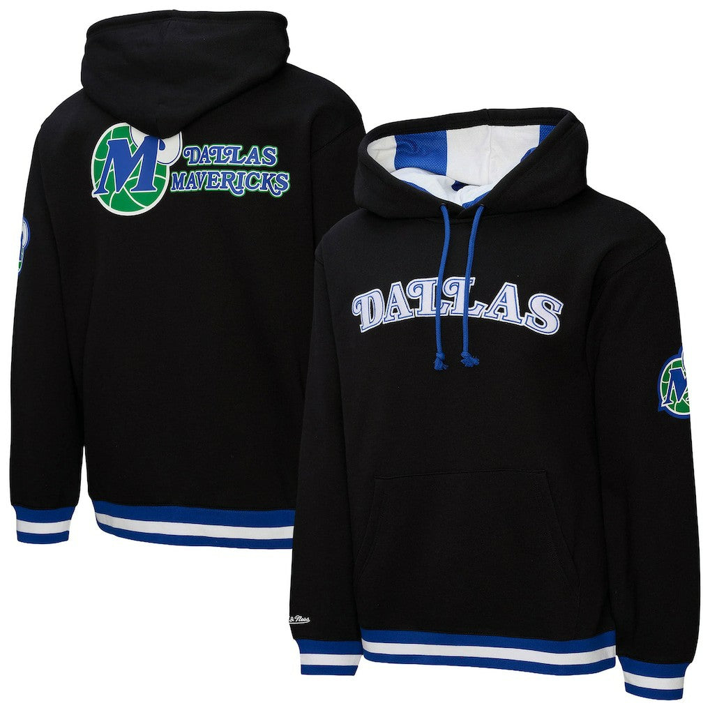 Mitchell & Ness Dallas Mavericks Hardwood Classics Nights Playmaker Fleece Hoodie Black