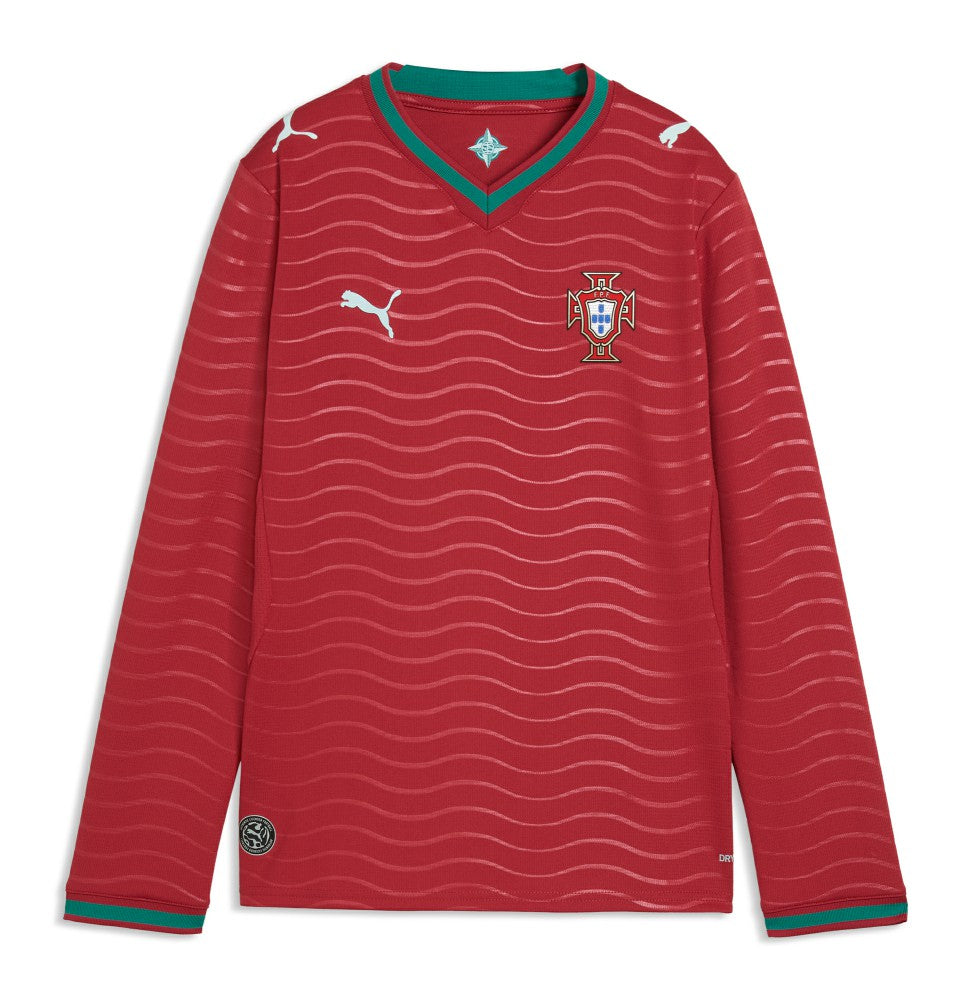 Puma - Portugal National Team Youth 2026 Home Replica Long Sleeve Jersey - Red