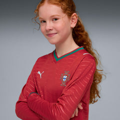 Puma - Portugal National Team Youth 2026 Home Replica Long Sleeve Jersey - Red