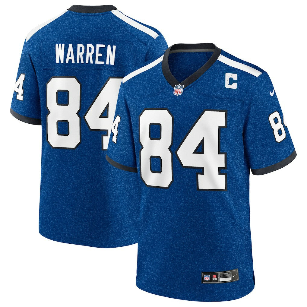 Tyler Warren Indianapolis Colts Alternate 2 Indiana Nights Game Jersey - Heather Royal - Nike