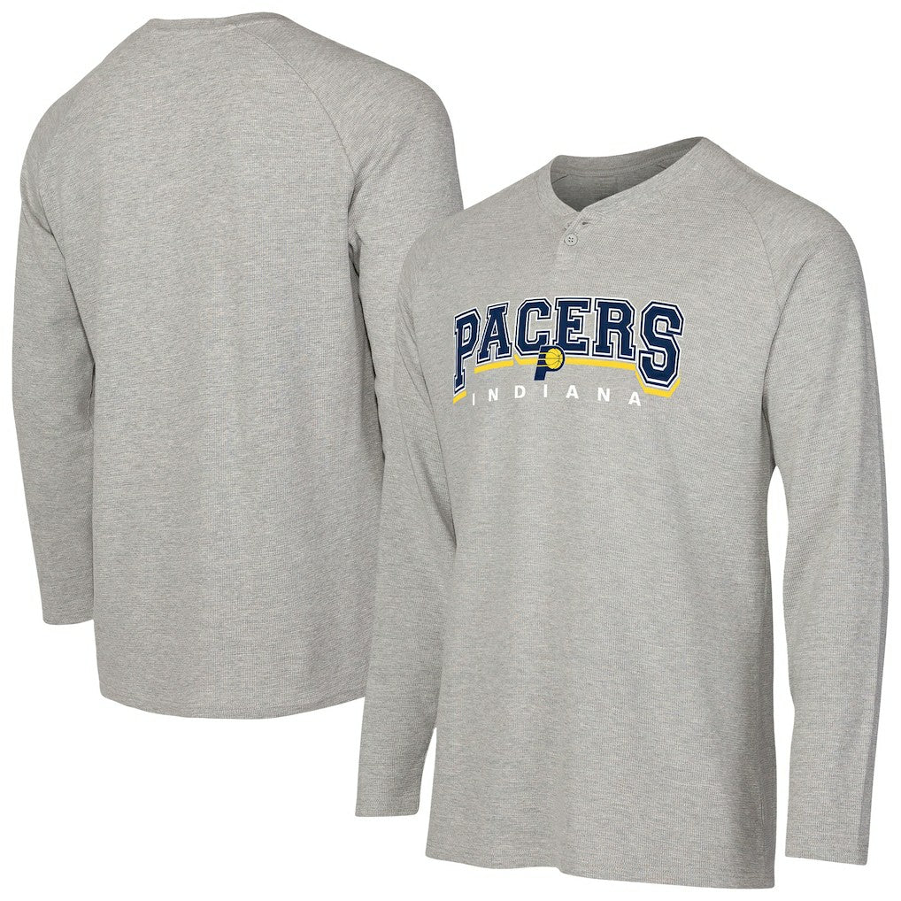 Indiana Pacers Concepts Sport Hawthorn Thermal Knit Long Sleeve Henley T-Shirt Gray