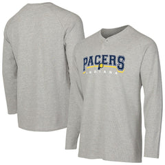 Indiana Pacers Concepts Sport Hawthorn Thermal Knit Long Sleeve Henley T-Shirt Gray