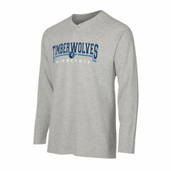 Minnesota Timberwolves Concepts Sport Hawthorn Thermal Knit Long Sleeve Henley T-Shirt Gray