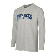 Dallas Mavericks Concepts Sport Hawthorn Thermal Knit Long Sleeve Henley T-Shirt Gray