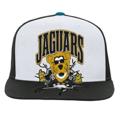 Jacksonville Jaguars Youth Team Mascot Snapback Hat - White - Mitchell & Ness