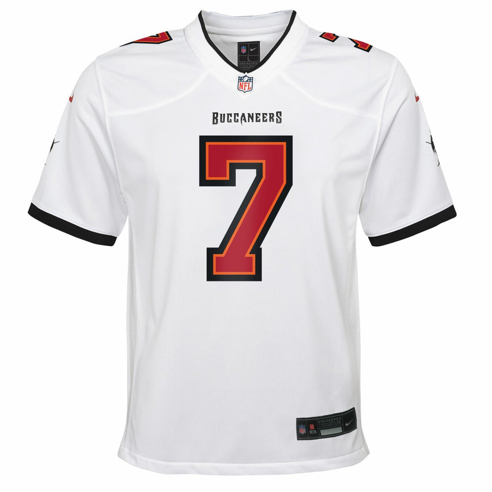 Bucky Irving Tampa Bay Buccaneers Youth White Game Jersey - White - Nike