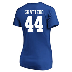 Cam Skattebo New York Giants Women's Plus Size Name & Number Scoop Neck T-Shirt - Royal - Fanatics