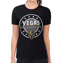 Vegas Golden Knights G-III 4Her by Carl Banks Women's Super-Slim Lightweight Pinstripe Circle Graphic T-Shirt - Black | NHL discount