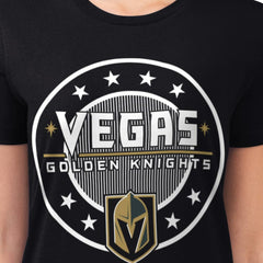 Vegas Golden Knights G-III 4Her by Carl Banks Women's Super-Slim Lightweight Pinstripe Circle Graphic T-Shirt - Black | NHL discount